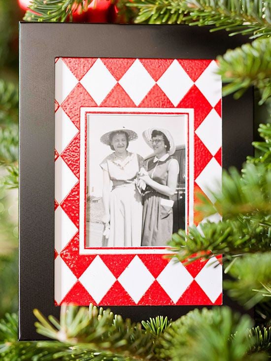 Familien bilderrahmen-Selber-machen Advent-Geschenk Papier Muster 