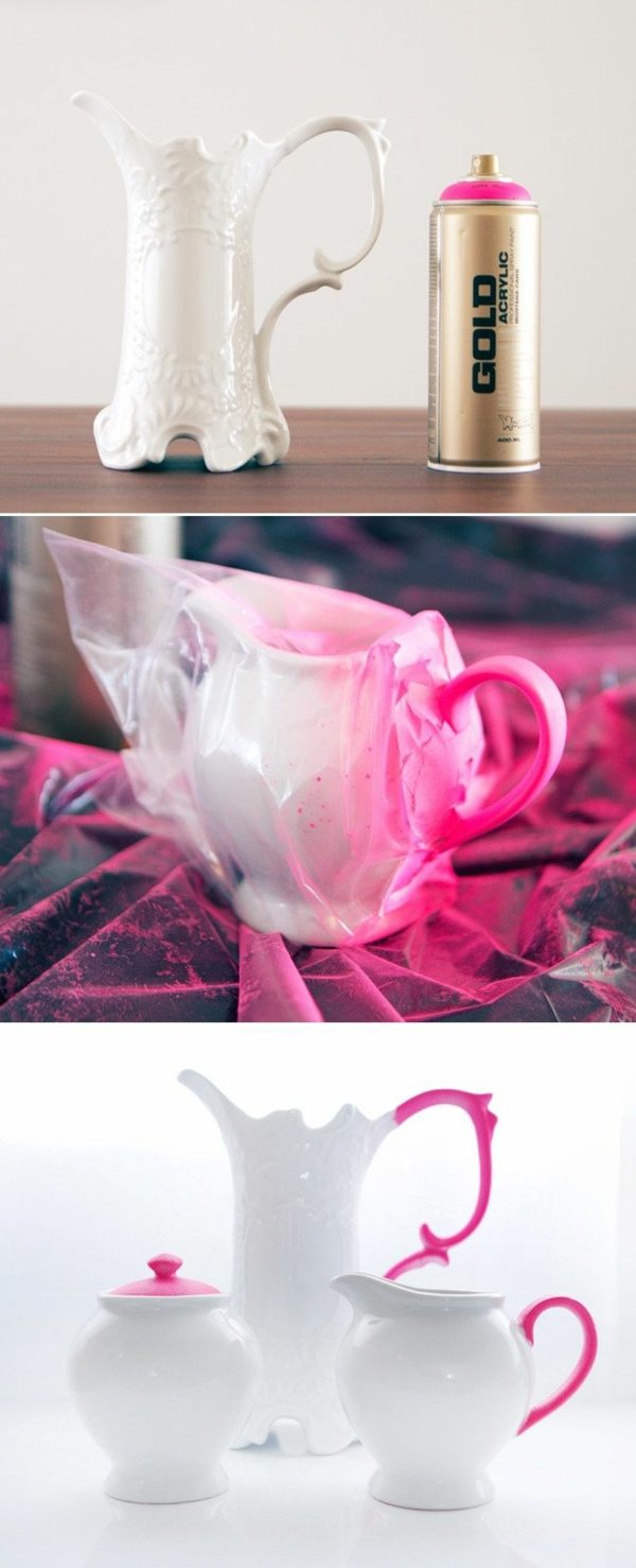 Geschenke Teekanne färben rosa Farbe