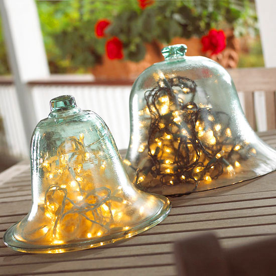 Glas Glocke-Licht Outdoor Tisch-Herbstlich dekorieren Weihnachten