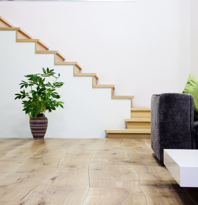 Haus Bodenbelag Dielen Treppe Holz moderne Architektur stilvoll