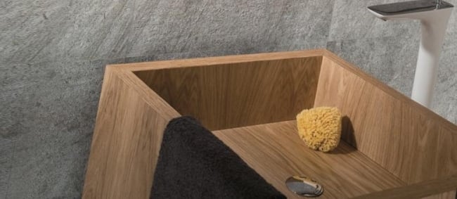 Holz-Waschbecken moderne individuelles Badezimmer-design handgefertigt