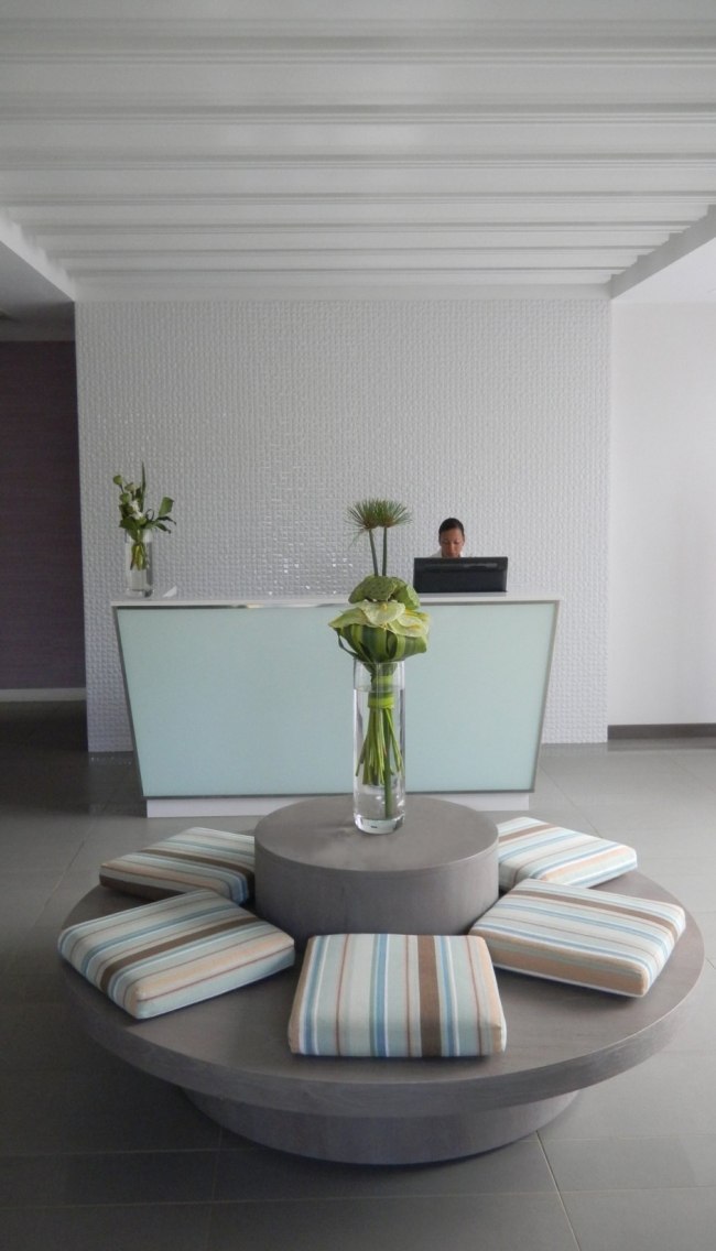 luxus Hotel-Foyer Sitzgelegenheiten Sitzkissen-Rezeption Einrichtung