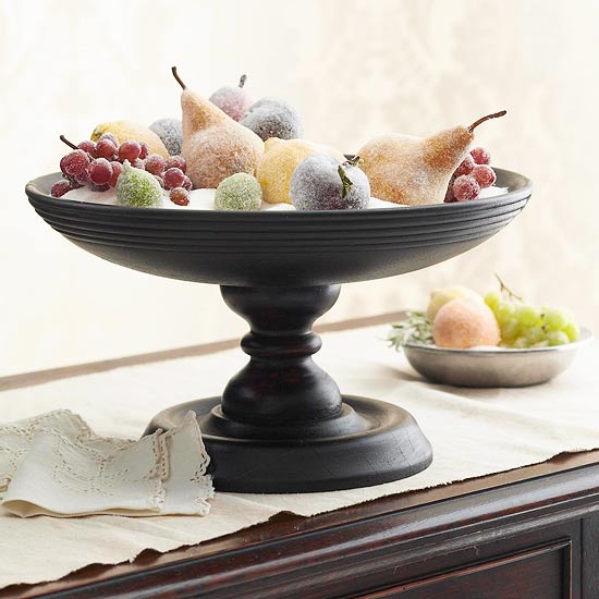 Kandierte Früchte-Obstschale Tisch-Set schöne Dekoideen zum selbermachen