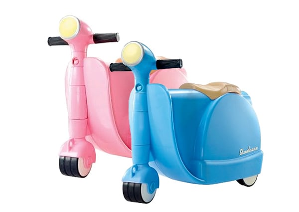 Kinderkoffer Trolley italienische scooter kinder rosa blau