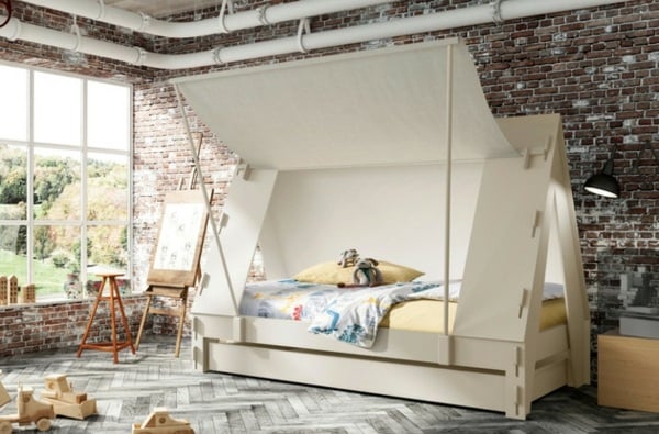 Beispiele Fotos schönes Design Jungen Bett Zeltdach