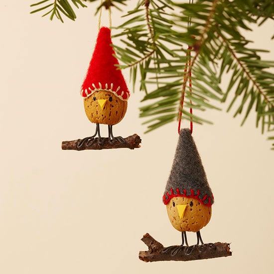 Kork-Vogel Figuren-basteln Hut Filz basteln Weihnachtsbaum