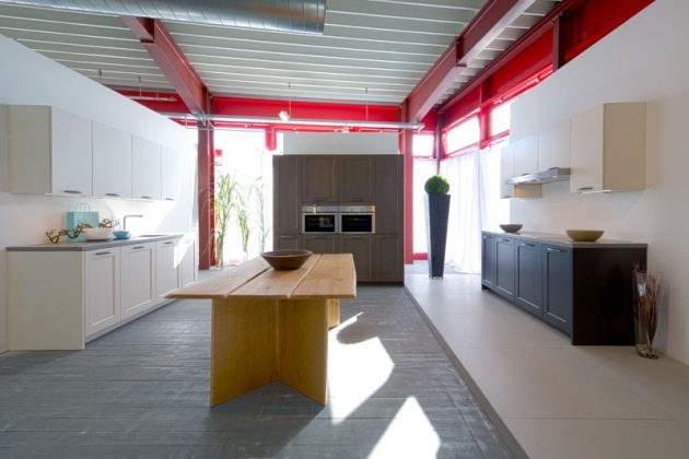 Küchenmöbel Einrichtung Schwarz Weiß-Massivholz Arbeitstheke platte