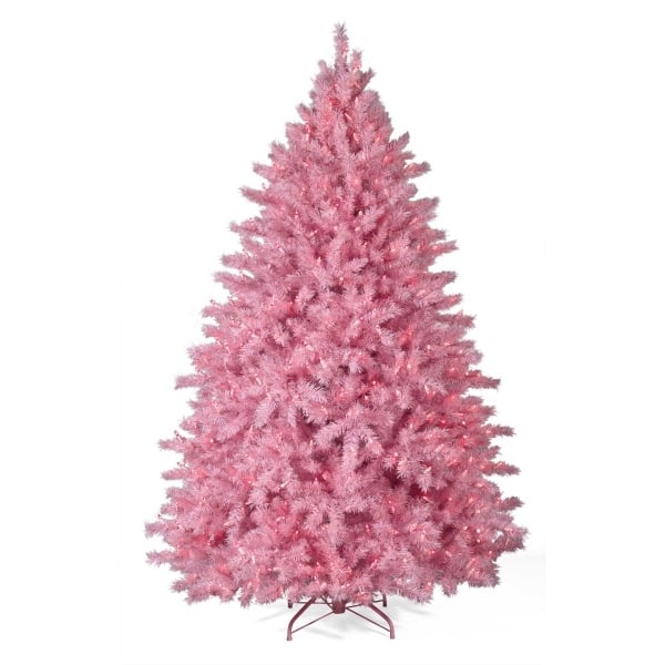 Kunststoff Tanne Weihnachten-2013 Pink Sorten-Farben