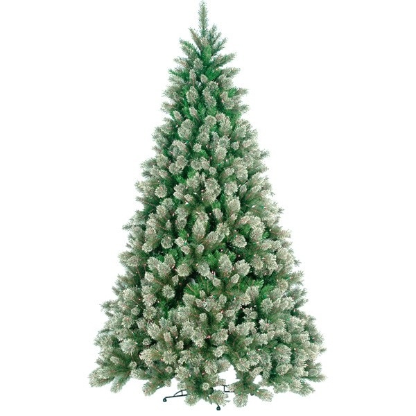 Künstlicher Christbaum-grün Zapfen-Frost Optik Baumspitze