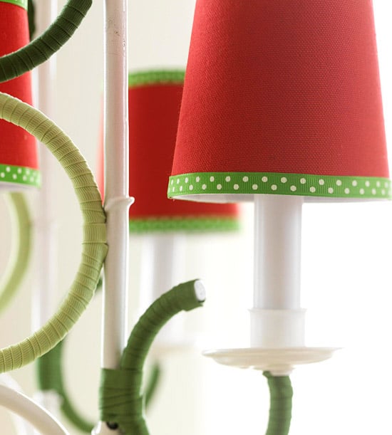 Lampen schirm FArbband-Rot Grün-Weihnachten Verzierungen 