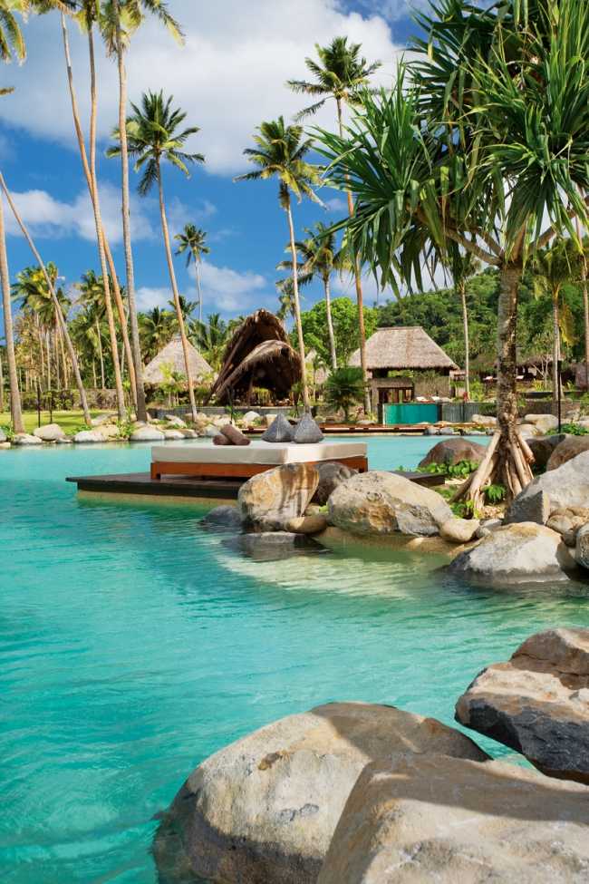 Exotisches Resort-Villen Beach Pool künstliche Lagune Schwimmen-Tauchen