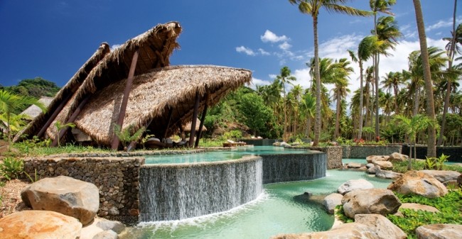 Luxus Villa Privates Resort-Pool Bar-Strohdach Exotische-Atmosphäre