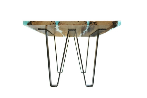 Materialien Tisch Design Holz Metall Beine