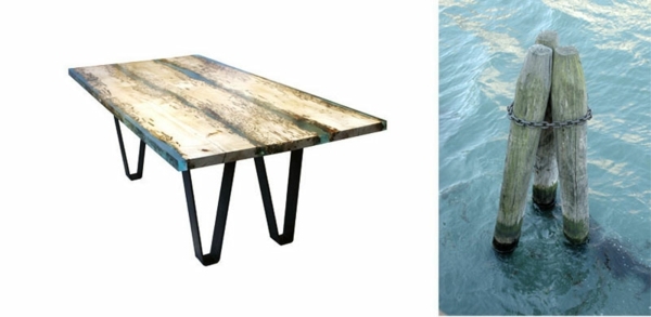 Materialien Holz verwenden Designer Tisch