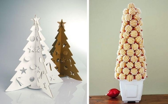 Muffin Weihnachten-Baum gestalten-Ideen Papier-Karton Vorlage Selberbasteln