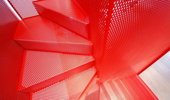 Stahl Blech Treppenstufen-Modern Design Diapo Kunst Installation Do Ho Suh