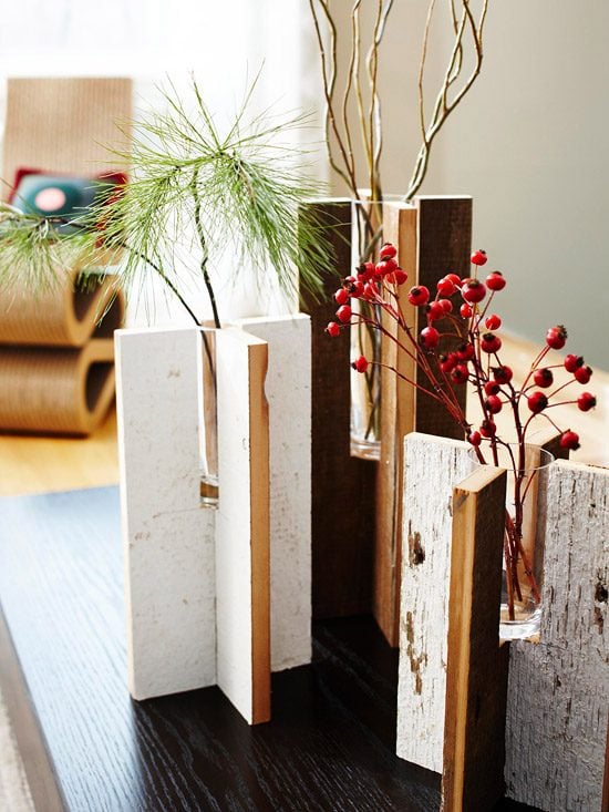 Rustikale Vase-Holz Weihnachtén geschenk Ideen