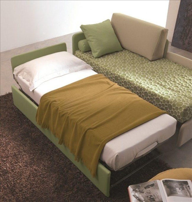 platzsparend funktionell grüne Farbe Bettwäsche