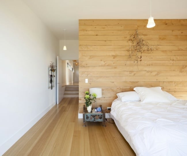 Schlafzimmer  Wand schlicht modern geräumig