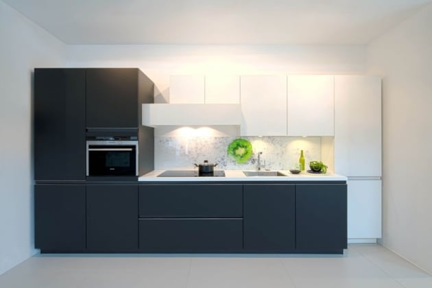 Schwarz Weiß Küchenlösungen Block Moderne-Einrichtung möbel Rotpunkt