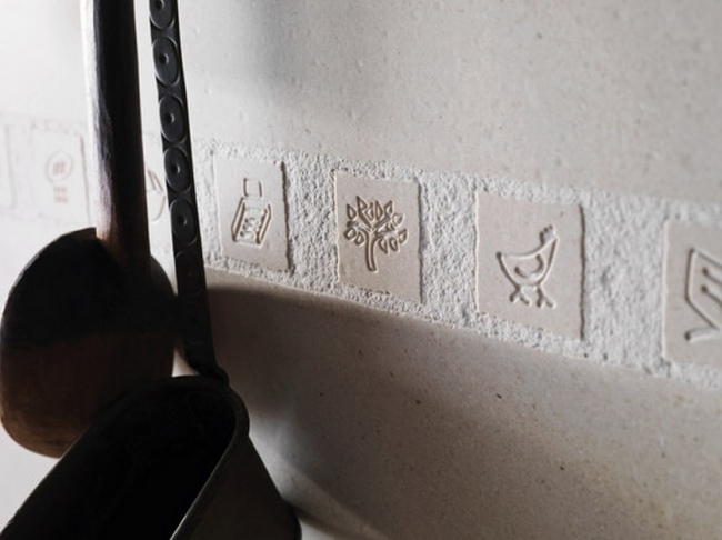 Stein Bearbeitungstechnik Naturstein Imitation Stocken-Verzierung Wand-Bordüre Küche
