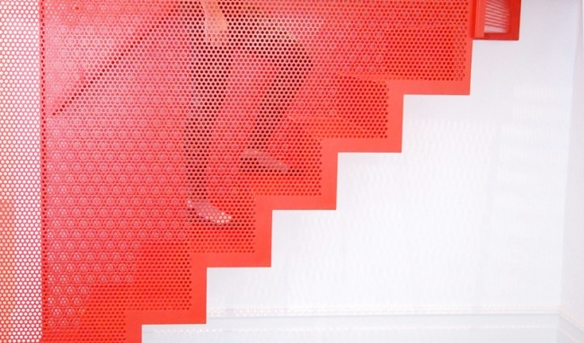 Treppenstufen Design Rot-perforationen Stahl-Konstruktion Leicht Gewicht
