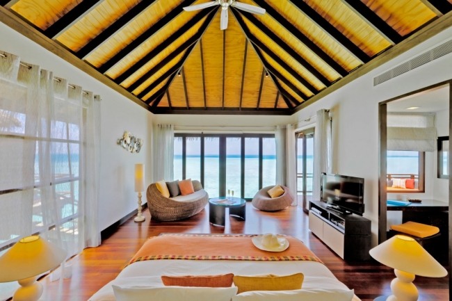 Tropische Villa-Verglasung Einrichtung Velassaru-Malediven Insel