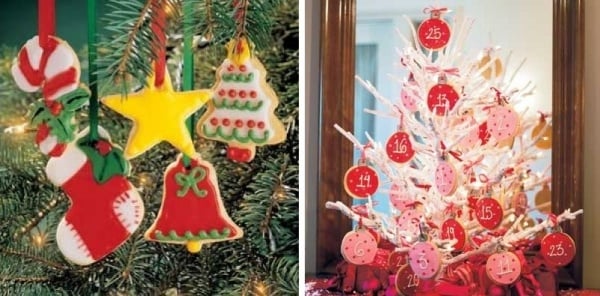 Weihnachten Deko Ideen süße Plätzchen aufhängen Tannenbaum-schmuck