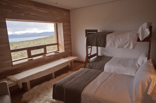 Hochbett Doppelbett Südamerikanische-Anden modernes Ski-Resort