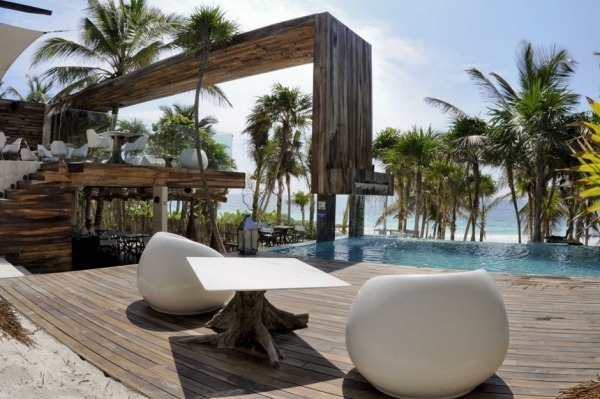 pool ausblick meer ferienhaus luxus karibikküste sitzgelegenheiten