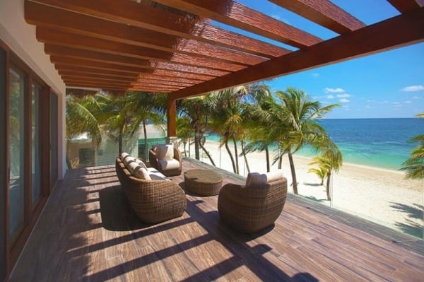 azul villa esmeralda luxus entspannungsort karibikküste offene terasse überdachtung