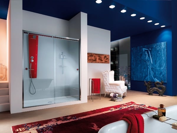 badezimmer gestaltung duschkabine glaswand vorschläge design
