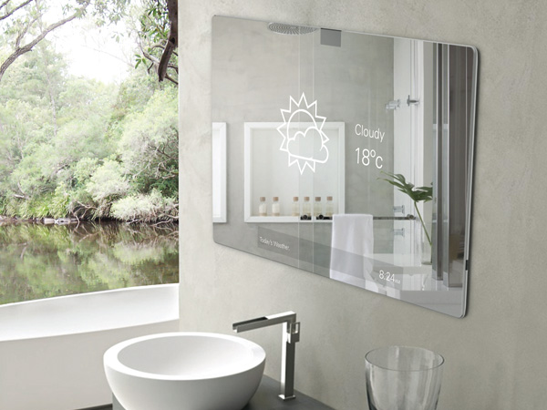 badezimmer spiegel trendig hightech design produkt interieur