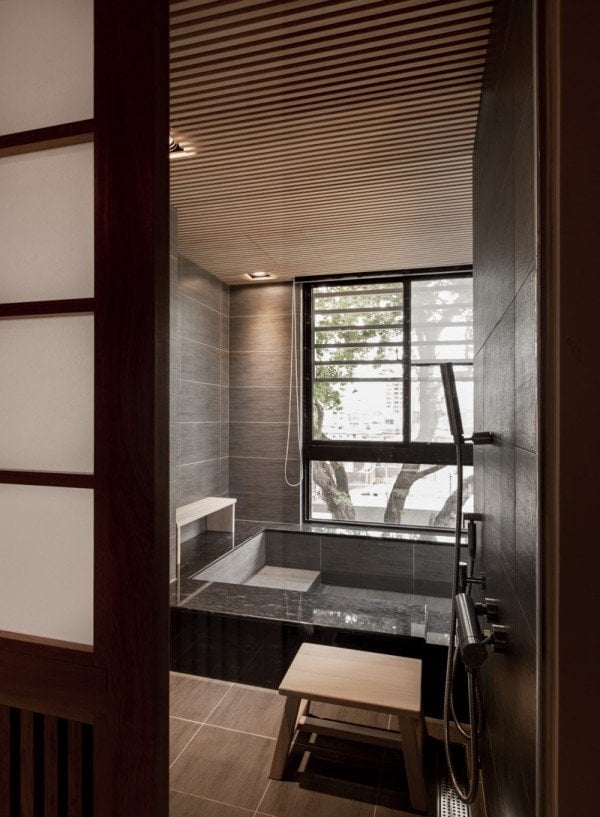 bad wohnung modern japanisch minimalismus rusikale möbelstücke design dekoelemente