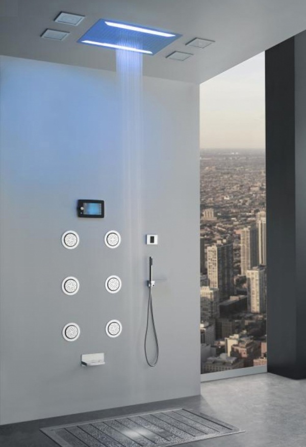 elektronischer duschkopf eingebaut decke Graff Aqua Sense