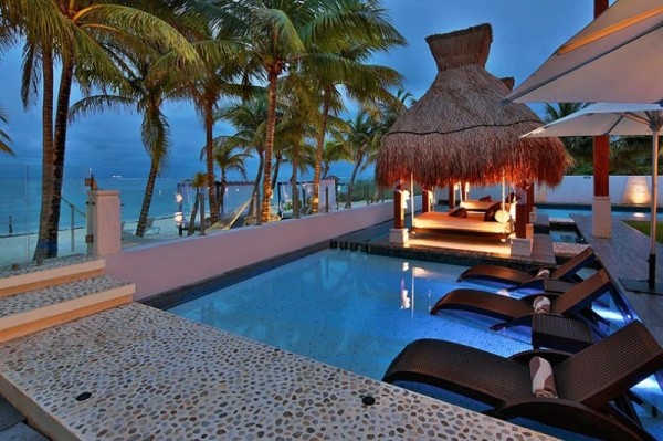 strandhaus azul villa esmeralda exotisch holz weg strand blick