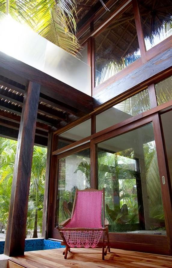 luxus resort be tulum außendesign trendig stuhl terrasse