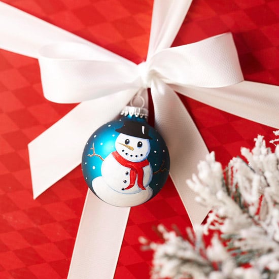 geschenk deko basteln weihnachten schneemann schmuck rot spitze weiß 