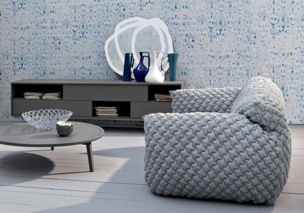 wohnzimmer einrichtung grau sofa design italienisch modern paola navone nuvola 