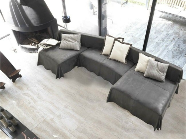 graues Sofa Polstermöbel Komfort grau Farbe