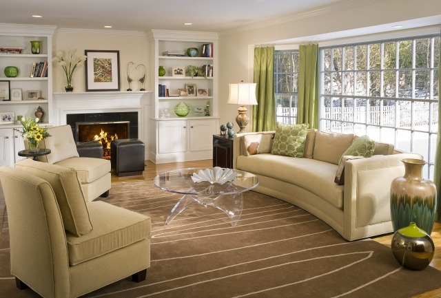 gute einrichtungstipps teppich wohnzimmermöbel zuerst beige grün