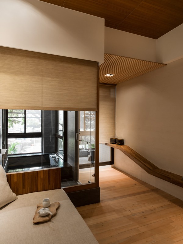 hauseingang interieur japanisch wohnung trendig innendesign deko wandverkleidung