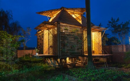 hochwasserbeständiges Haus Vietnam Bambus Holz modernes Design