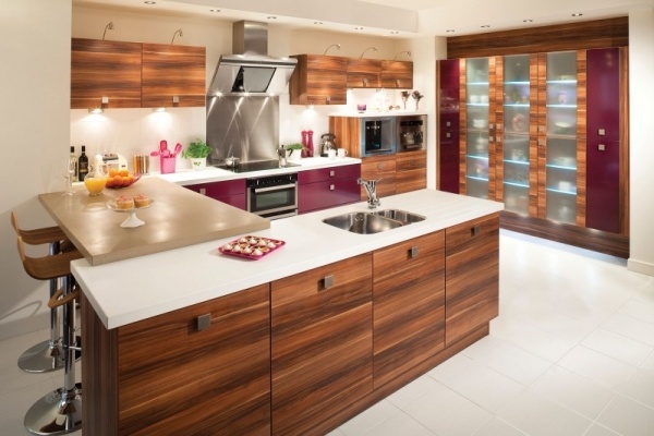 küche kochinsel interieur materialien modern design stilvoll