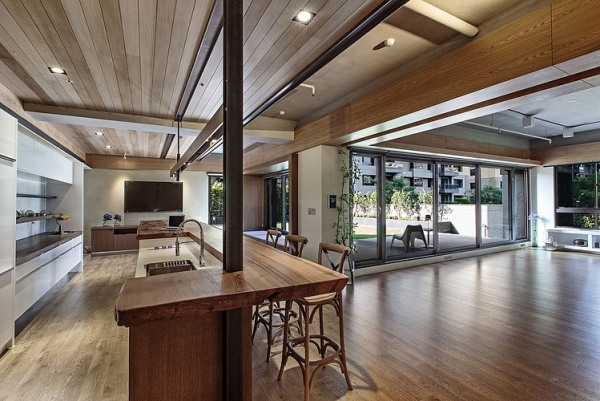 küche moderne einrichtung interieur design geräumiges ambiente flur