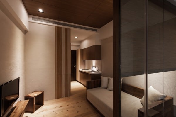 küche versteckt trennwand wohnung japanisch architektur innendesign modern