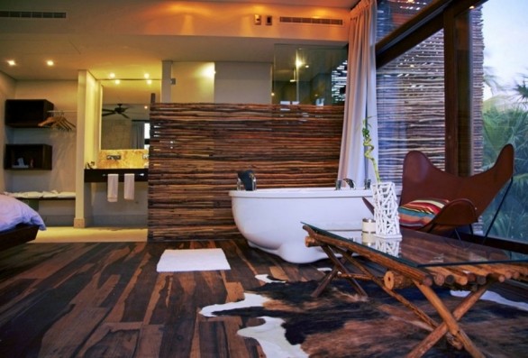 luxus resort trendig einrichtung suite holz brasilianisch deko
