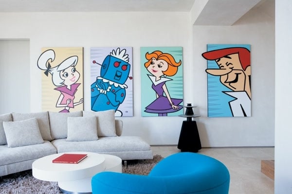 Wand Fernsehsendung Jetsons Robott Familie