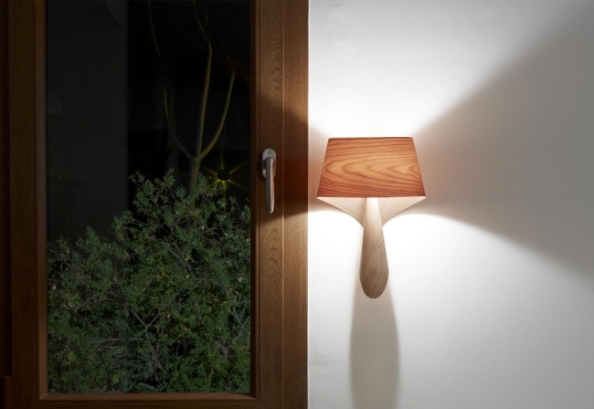 moderne design leuchten wand holzfurnier gebogen handgefertigt air lzf