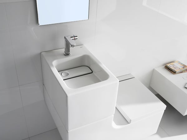 nachhaltigkeit im bad spülkasten waschtisch roca w+w wassersparend